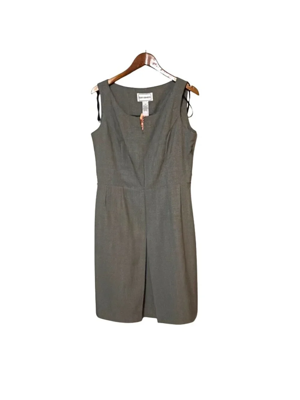 Plaid Gray Womens Two-Piece Skirt Suit With Short Sleeve Blazer Size 14‎